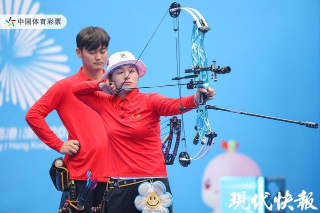 江苏队张心妍丁倚亮斩获全运会射箭复合弓混合团体冠军为洛杉矶奥运会“加码”(图2)