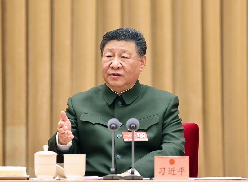 习近平在出席解放军和武警部队代表团全体会议时强调:落实高质量发展要求 实现我军建设“十四五”规划圆满收官(图1)